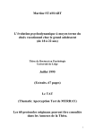 Thèse 2. Evolution du processus vocationnel chez le grand