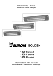 Handleiding Eurom Terrasverwarmer Golden 1800 Comfort