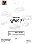 MANUEL D`UTILISATION DU TREUIL