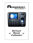 BioTouch Manuel d`utilisation