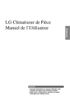 LG Climatiseur de Pièce Manuel de l`Utilisateur