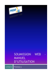 SOUMISSION WEB – MANUEL D`UTILISATION