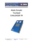Mode d`emploi Touchpad CHALLENGER TPi