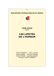 Les limites de l`humain - Rencontres internationales de Genève