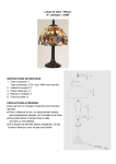 Lampe de table "Tiffany" N° catalogue : 22886 INSTRUCTIONS DE