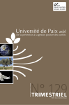 Trimestriel 129 - Université de Paix asbl