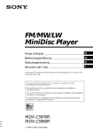 FM/MW/LW MiniDisc Player