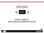 Mode demploi KARMAN GPS50