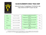 Instructions pour le graphique d`utilisation des oligo