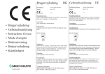 &bull; Brugervejledning &bull; Gebrauchsanleitung &bull; Instructions for - OX-ON