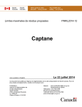 Limites maximales de résidus proposées PMRL2014-12