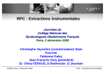 RPC : Extractions instrumentales