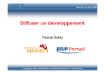 Diffuser un d&eacute;veloppement