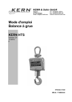 Mode d`emploi Balance &agrave; grue