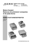 Mode d`emploi Balances de précision/ compactes et