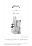 PC 2001 VARIO Technologie du vide Mode d`emploi Groupe de