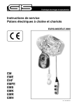 Instructions de service Palans électriques à chaîne et chariots EM