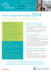 Taxe d`apprentissage 2014 - CFA D`Alembert