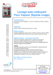 Lavage auto nettoyant Four Vapeur (liquide rouge) Caract&eacute;ristiques