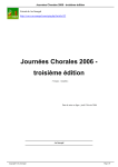 Journées Chorales 2006 - troisième édition - Au