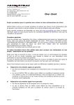 Conditions de retour