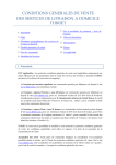 conditions generales de vente des services de livraison a