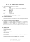 fiche de donn&eacute;es de s&eacute;curit&eacute;