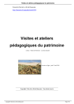 Visites et ateliers pédagogiques du patrimoine