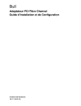 Adaptateur PCI Fibre Channel Guide d`Installation et de