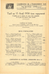 Tarif au 15 Avril 1950 (sans. engagement)