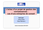 L`échec d`un projet de gestion des cas d`une entreprise