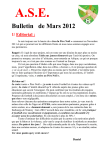 Bulletin de Mars 2012