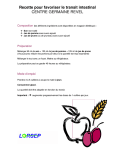 Recette pour favoriser le transit intestinal CENTRE