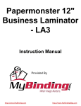 Papermonster 12" Business Laminator - LA3