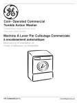 Coin- Operated Commercial Tumble Action Washer Machine À