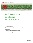 Profil de la culture du rutabaga au Canada, 2012