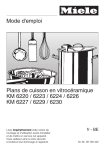 Mode d`emploi Plans de cuisson en vitrocéramique KM 6220
