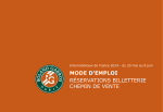 MODE D`EMPLOI RÉSERVATIONS BILLETTERIE CHEMIN