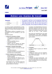 Animer une réunion de travail