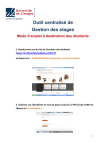 Outil centralis&eacute; de Gestion des stages