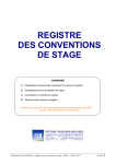 registre des conventions de stage
