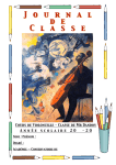 Journal de classe - Académie de musique de Schaerbeek
