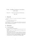 Projet : classifieur bayésien et perceptron multi classe