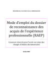 Mode d`emploi du dossier RAEP - Ministère de la Culture et de la