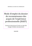 Mode d`emploi du dossier RAEP - Minist&egrave;re de la Culture et de la