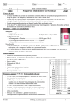 Chimie Dosage d`une solution colorée par étalonnage