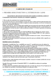 CAHIER DES CHARGES 1/ PREMIERE SERIE D`INJECTION A L