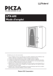 LPX-600 Mode d`emploi