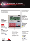 mode d`emploi simplifié de la télécommande Rce3