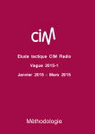 Méthodologie CIM Radio Vague 2015-1